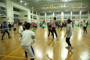 2017“迎新杯”气排球比赛开幕 人文学院首战憾负造型艺术学院