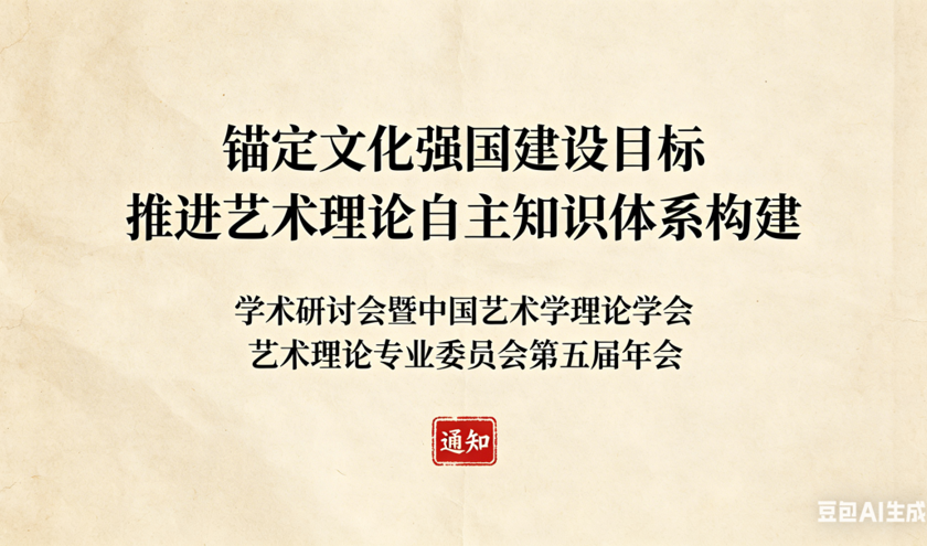 发布 | 中国艺术学理论学会艺术理论专业委员会第五届年会下月召开